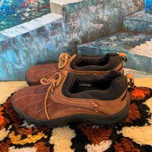 COPY - Women's 7.5 Ralph Lauren Polo Sport Slip On Brown Leather Winter …